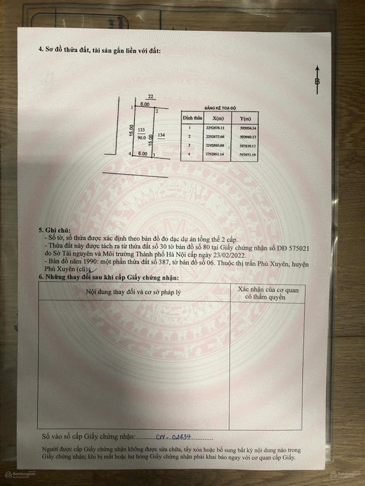 Chính chủ bán 90m2 đất lô góc trung tâm phú xuyên  ngay ql1a
