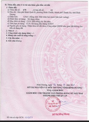 Chính chủ bán đất sẵn sổ đường ôtô tới đất tại thuận anbình dương