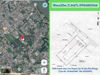 Bán đất chính chủ,10x20m,HXH tránh nhau 7m Thạnh Lộc 14-15(An Phú Đông)