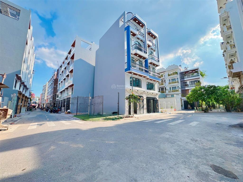 Nhà phố xây mới  cuối đ. tân kỳ tân quý  đường trước nhà 12m  đồng bộ, cao tầng (điện, nước âm)