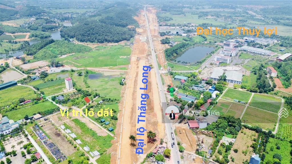 Lô đất 79.4m2 mặt tiền 6m, ô tô tránh, cách metro số 5 đại lộ thăng long đúng 100m, chỉ 42tr/m2