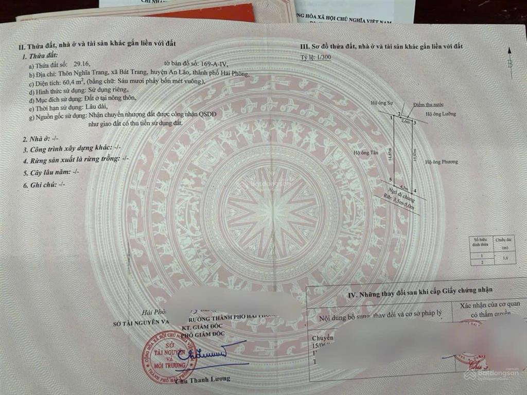 Bán đất an lão, hải phòng, giá rẻ nhất thị trường, sổ đỏ sẵn, gần trường, trung tâm xã