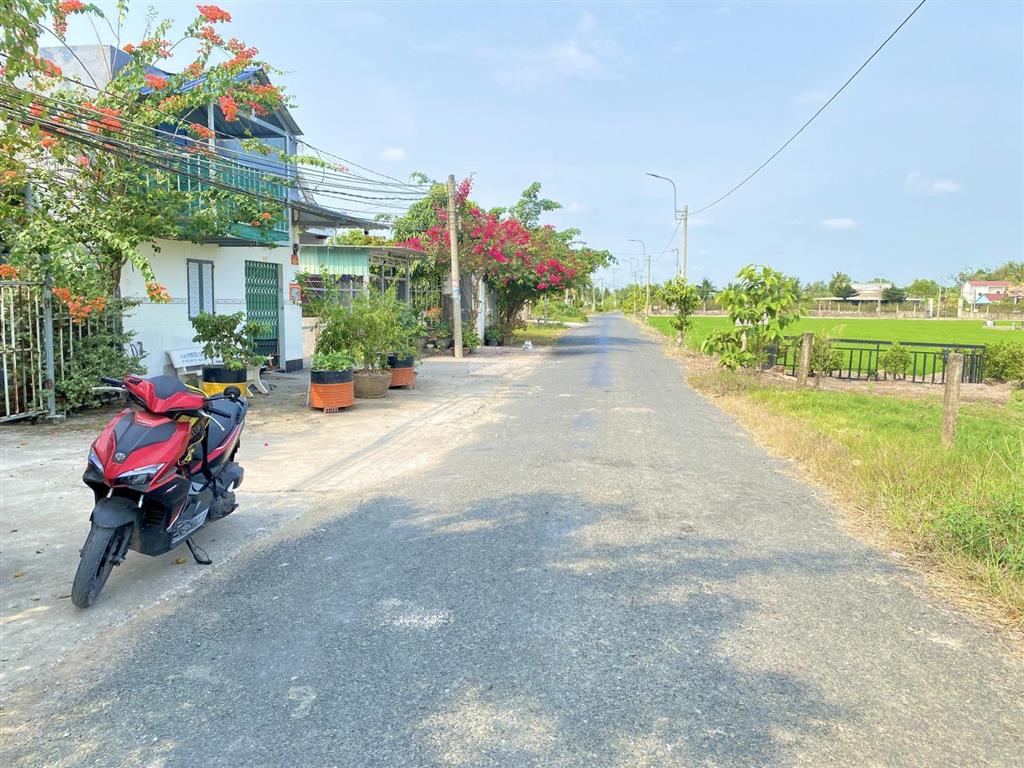 Bán 1233m² đất lúa, mặt tiền đường đăng mỹ (nhựa 9m) giá 2,4 tỷ xã tân bình, tân trụ, long an