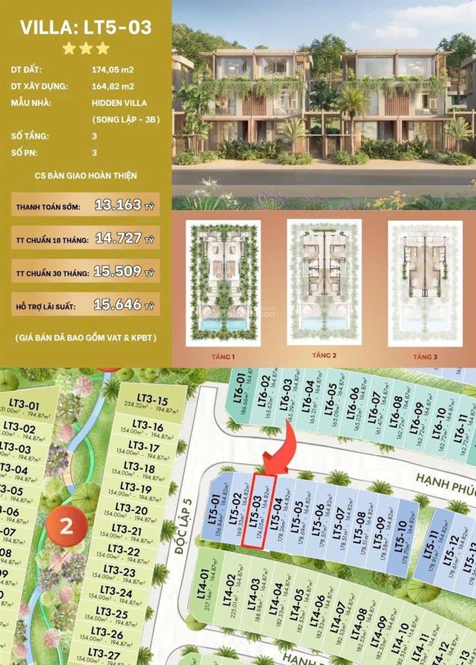 Khu đô thị biển latien villa nha trang có hồ bơi dt 176m2 chỉ 14.6tỷ/căn full nội thất cao cấp !