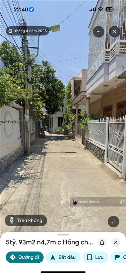 Bán lô đất hẻm phú đức, gần biển nha trang, đường oto 4m, tận nơi phù hợp xây nhà, giá 5 tỷ