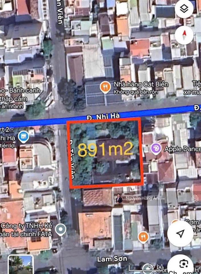 Hạ giá bán gấp lô góc đường nhị hà dt 892,5m2 full odt, ngang 59m, vị trí vàng kinh doanh, 73 tỷ tl