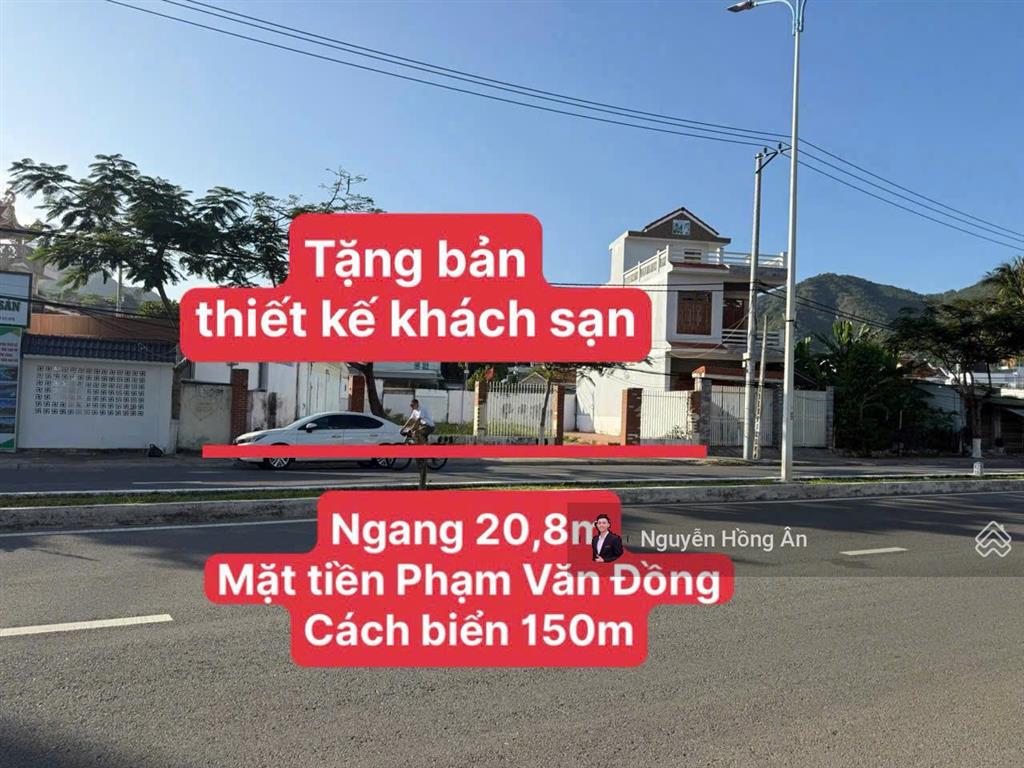 Cần bán gấp lô đất đẹp gần biển xây khách sạn 2 mặt tiền đường phạm văn đồng, 392m2, full odt, 42tỷ