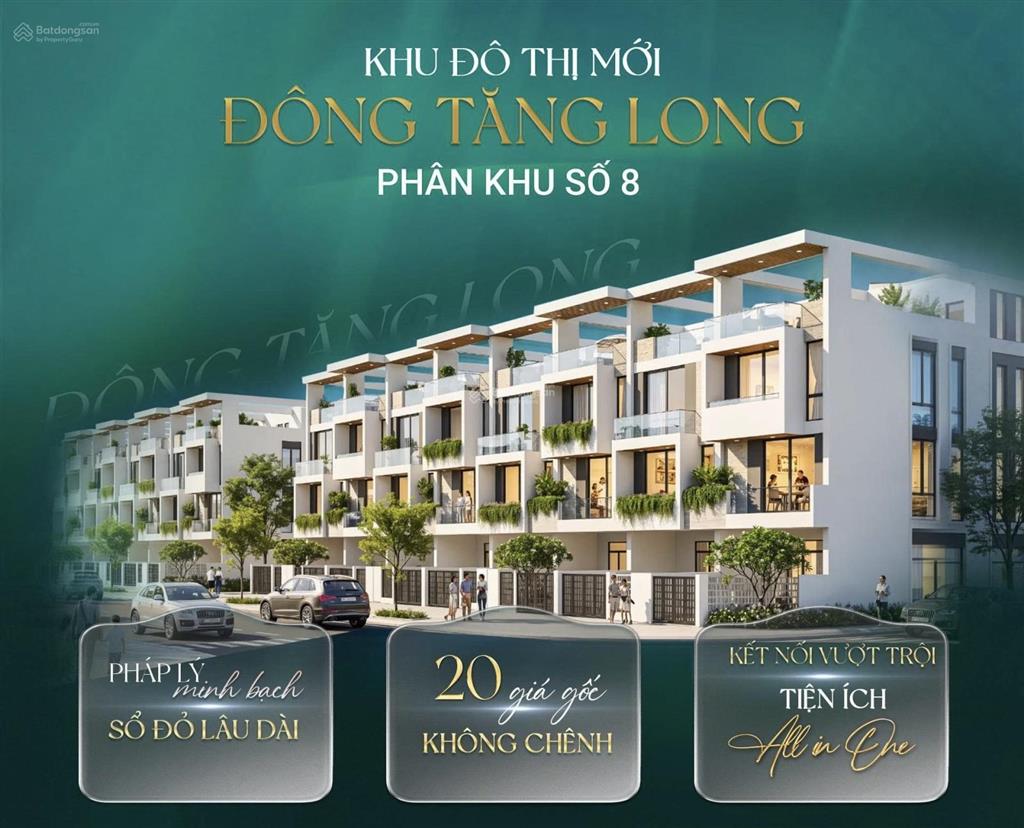 Mở bán siêu phẩm đông tăng long ( phân khu 8) nhà phố 4 tầng chỉ có căn 6.0 tỷ/ căn  sổ hồng riêng