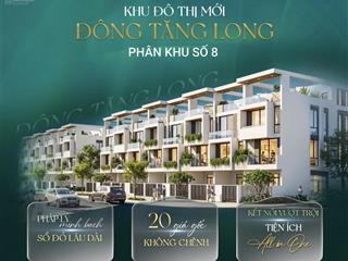 Mở bán siêu phẩm đông tăng long ( phân khu 8) nhà phố 4 tầng chỉ có căn 6.0 tỷ/ căn  sổ hồng riêng