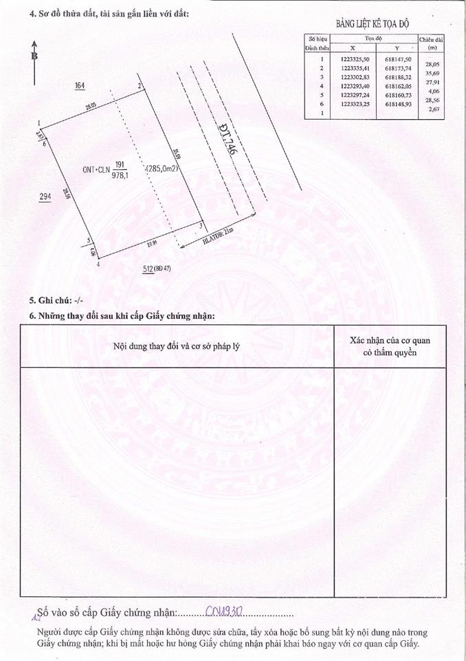 Bán gấp lô đất nhà  mặt tiền đường nhựa lớn dt746  xã tân mỹ, bắc tân uyên
