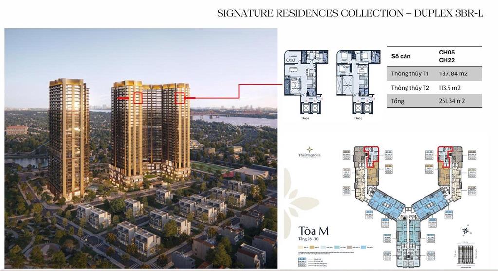 Bán căn duplex 3pn có thể làm thành 5pn diện tích 234m2 tại maglonia long biên hà nội