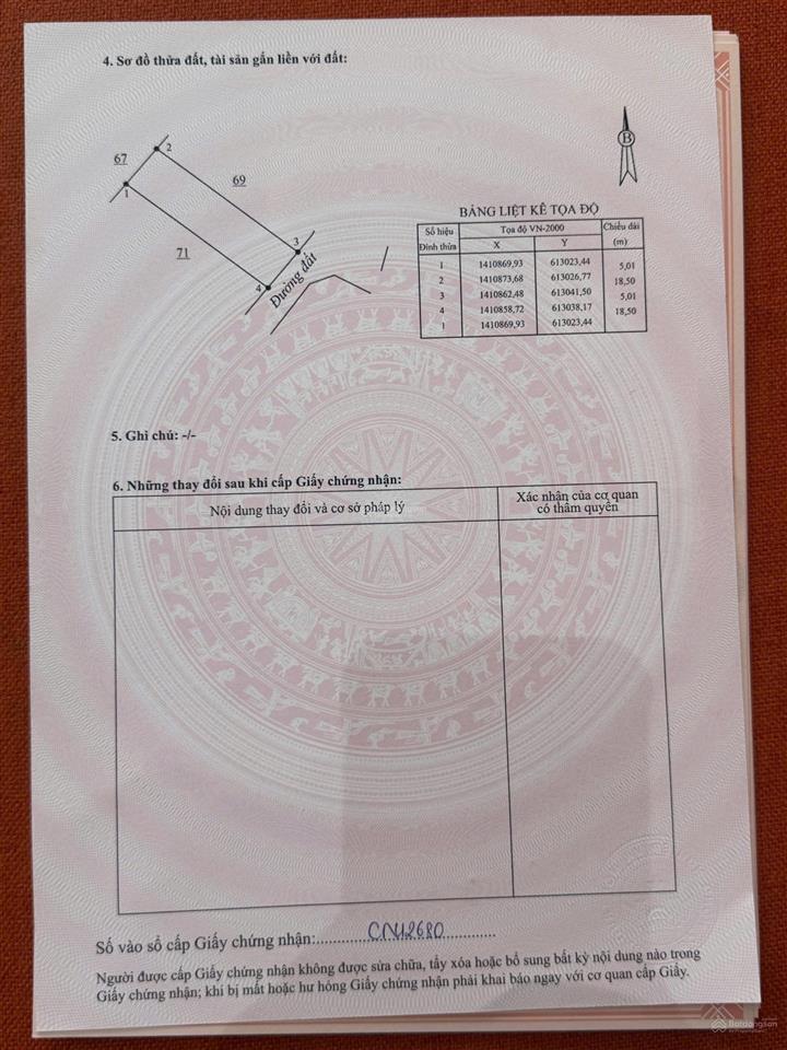 Cần tiền nên bán gấp lô tiên ninh, xã tu bông giá 16,5tr/m2 đầu tư