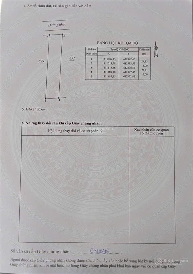 Kẹt tiền cần bán lô đất ở tiên ninh, x. tu bông giá 17tr/m2 đầu tư