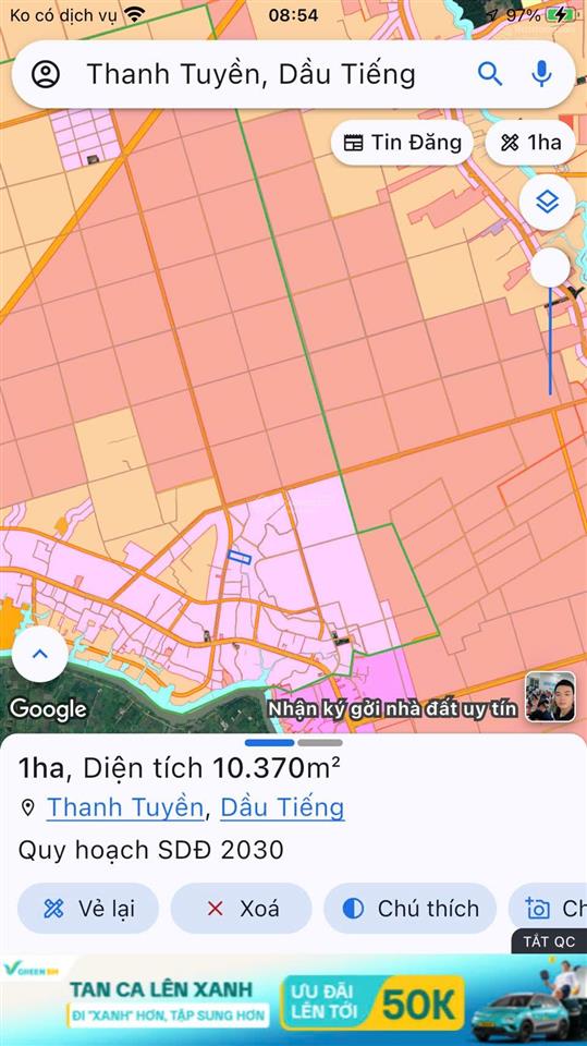 Bán đất đường đt 744 xã thanh tuyền, huyện dầu tiếng, bình dương (phường tây nam tp hồ chí minh)