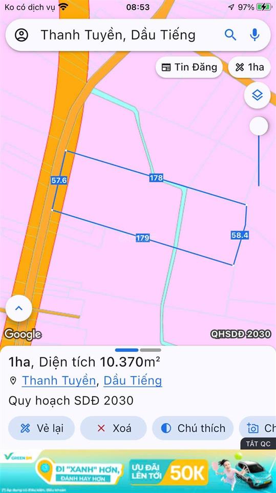 Bán đất đường đt 744 xã thanh tuyền, huyện dầu tiếng, bình dương (phường tây nam tp hồ chí minh)