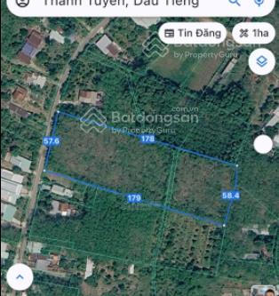 Bán 10.000m2 57x175mx300tc đất phường tây nam, tp hồ chí minh thanh tuyền dầu tiếng, bình dương