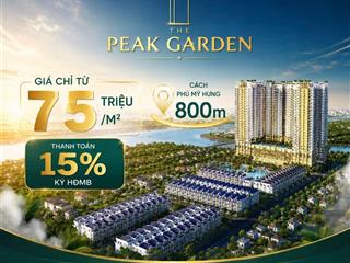 Cdt  mở bán 200 căn hộ the peak garden nguyễn lương bằng quận 7, chính sách nh hỗ trợ 18 tháng 0%