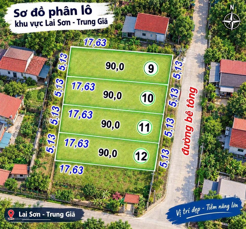 Bán đất tại xã trung giã, 460 triệu, 90m2, mặt tiền 5m, pháp lý đầy đủ