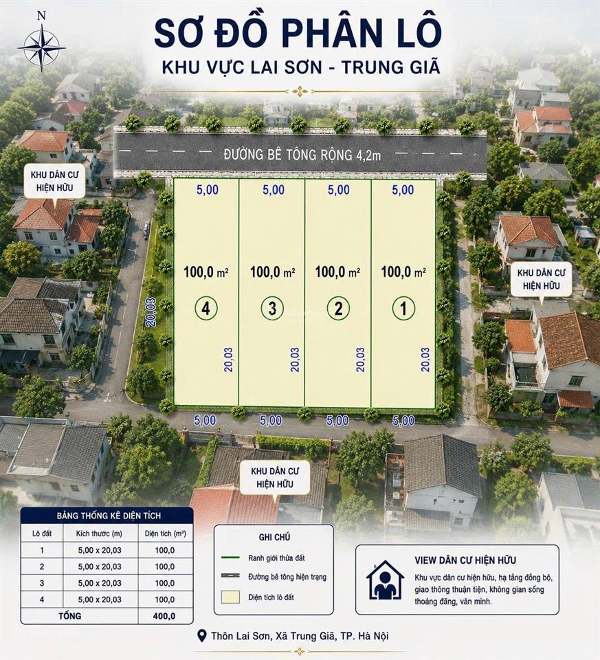 Bán đất tại trung giã, 560 triệu, 100m2, chính chủ, uy tín
