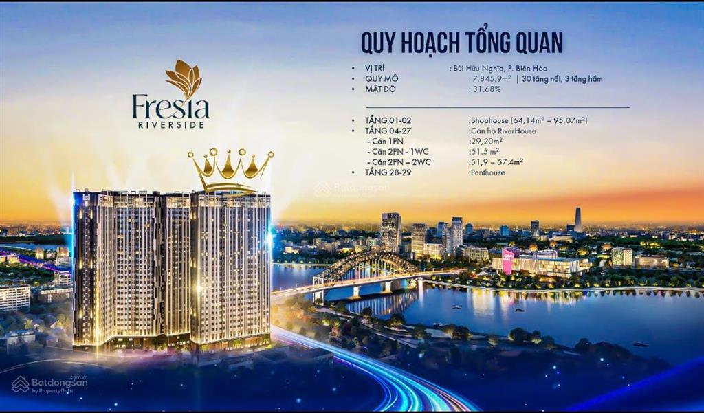 Căn hộ fresia riversideview sông và view ngắm pháo hoa, đối diện aeon mall biên hòa, tt chỉ 400 tr