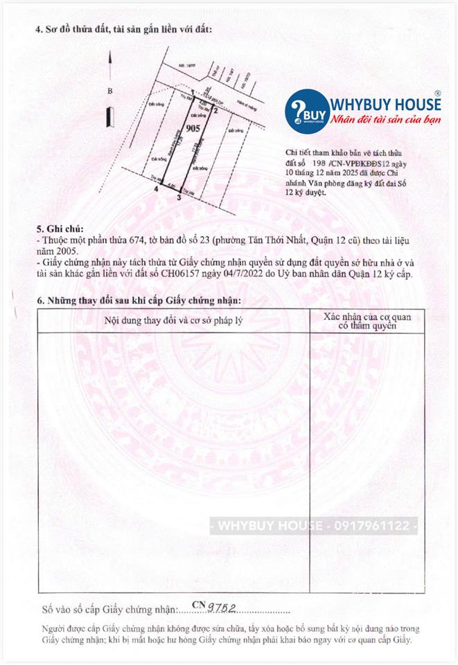 Khu đất sổ đỏ mới cứng (12/2025) đường tân thới nhất 01  4x16m, giá bán nhanh 4.5 tỷ