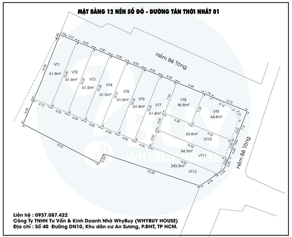 Khu đất sổ đỏ mới cứng (12/2025) đường tân thới nhất 01  4x16m, giá bán nhanh 4.5 tỷ