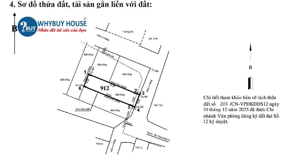 Bán đất sổ đỏ khu phân lô mới giá f1, đường 1/ tân thới nhất 1, 4x16m, giá đẹp 4.3 tỷ