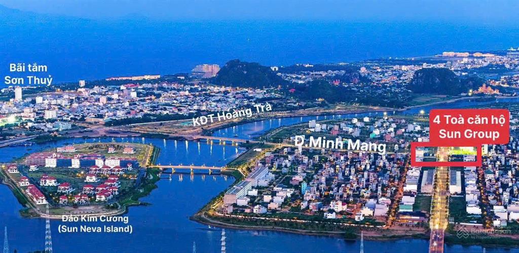 Duy nhất căn 1pn+ sân vườn 53.3m2 tầng trung đẹp tại fours tower hoà xuânđà nẵng, 360 độ view sông