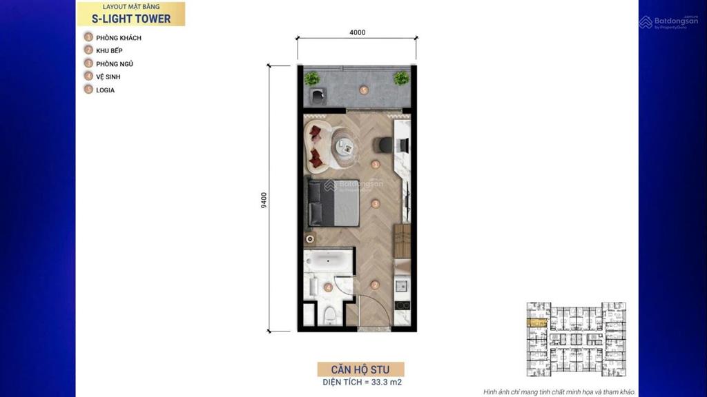 Chỉ 1,7 tỷ sở hữu ngay căn studio tầng trung đẹp view thành phố cận kề sông hàn gần cầu bùi tá hán