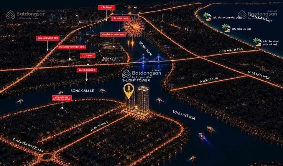 Chỉ 1,7 tỷ sở hữu ngay căn studio tầng trung đẹp view thành phố cận kề sông hàn gần cầu bùi tá hán