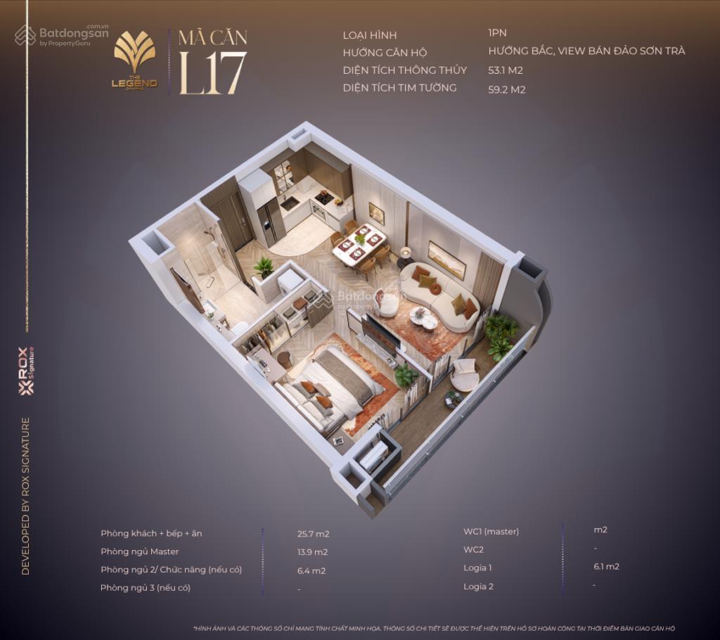 Hiếm có căn 1pn 51.7m2 view sông hànpháo hoa ban công nam mát mẻ, quà tặng khủng lên tới 400tr