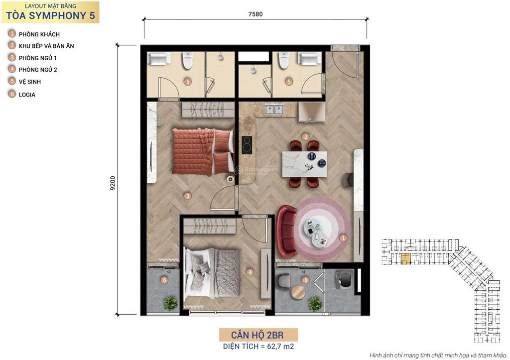 Bán nhanh căn hoa hậu 2pn 62.7m2 ngay bên sông hàn ngắm pháo hoa tại cửa, chỉ 4,26 tỷ