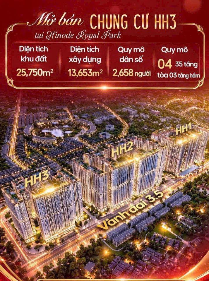 Bán chung cư The Flame vine HH3 Hinode Royal Park Hoài Đức Hà Nội - Giá 72 triệu /m2