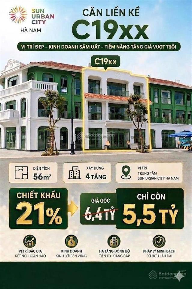 Nhà phố sun urban city sổ đỏ lâu dài 4,x tỷ  có hầm riêng, tặng nội thất ~ 690 triệu
