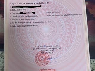 Bán đất sổ hồng riêng, hẻm xe hơi