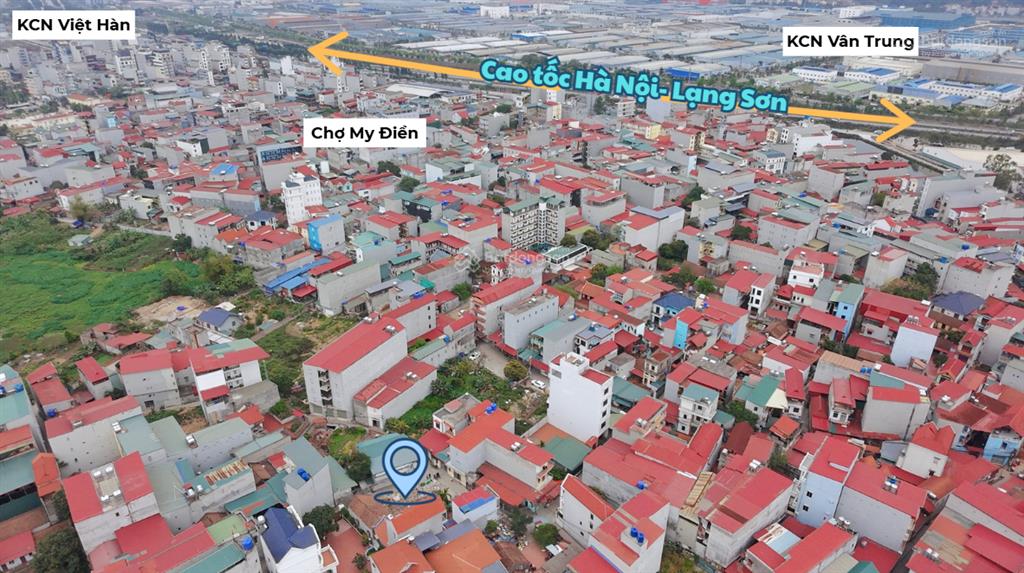 Bán lô đất đường ô tô rộng 63m2, mặt tiền 5m tại tdp mỹ điền, phường nếnh, tỉnh bắc ninh giá 1,x tỷ