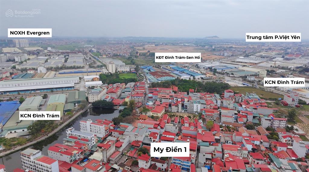Bán lô đất đường ô tô rộng 63m2, mặt tiền 5m tại tdp mỹ điền, phường nếnh, tỉnh bắc ninh giá 1,x tỷ