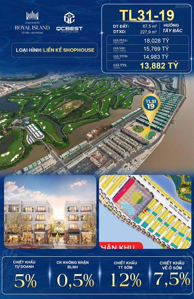 Bán shophouse mặt quảng trường châu âu tại vũ yên, tâm điểm dòng tiền, chỉ 13,8 tỉ