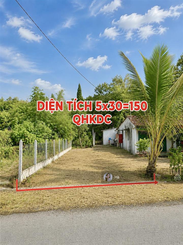 Chính chủ cần tiền gửi bán nhanh lô đất 5x30m qhkdc mặt tiền nhựa thái mỹ, củ chi