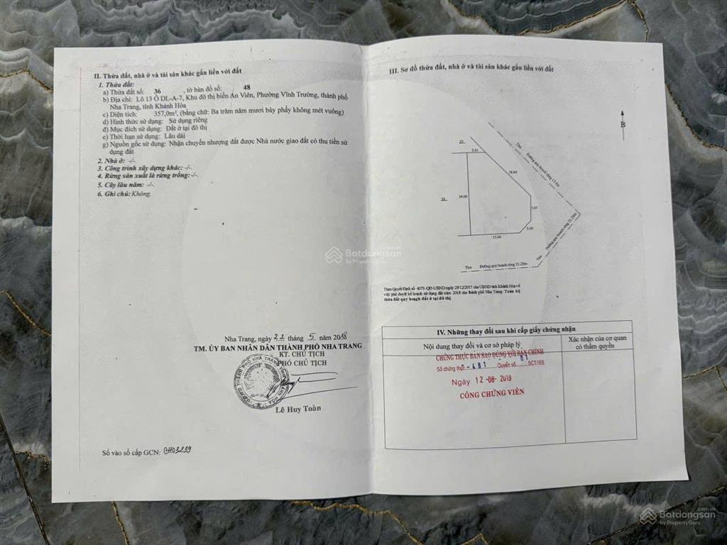 Bán lô góc 3 mặt tiền kđt an viên cao cấp nha trang vị trí cực đẹp