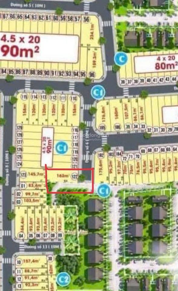 Chính chủ bán đất dự án vins residence (162m2), cần đước, long an, 2,3 tỷ