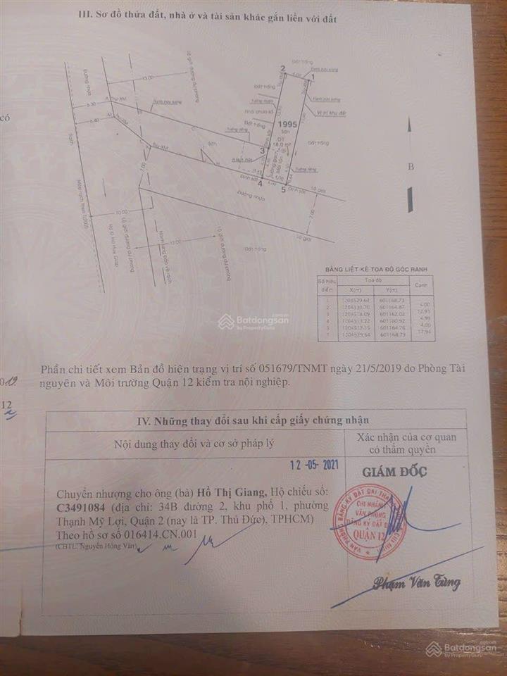 Bán đất tại 118/34 thạnh xuân 38, giá 4,5 tỷ quận 12, hồ chí minh, view đẹp, 71,7m2