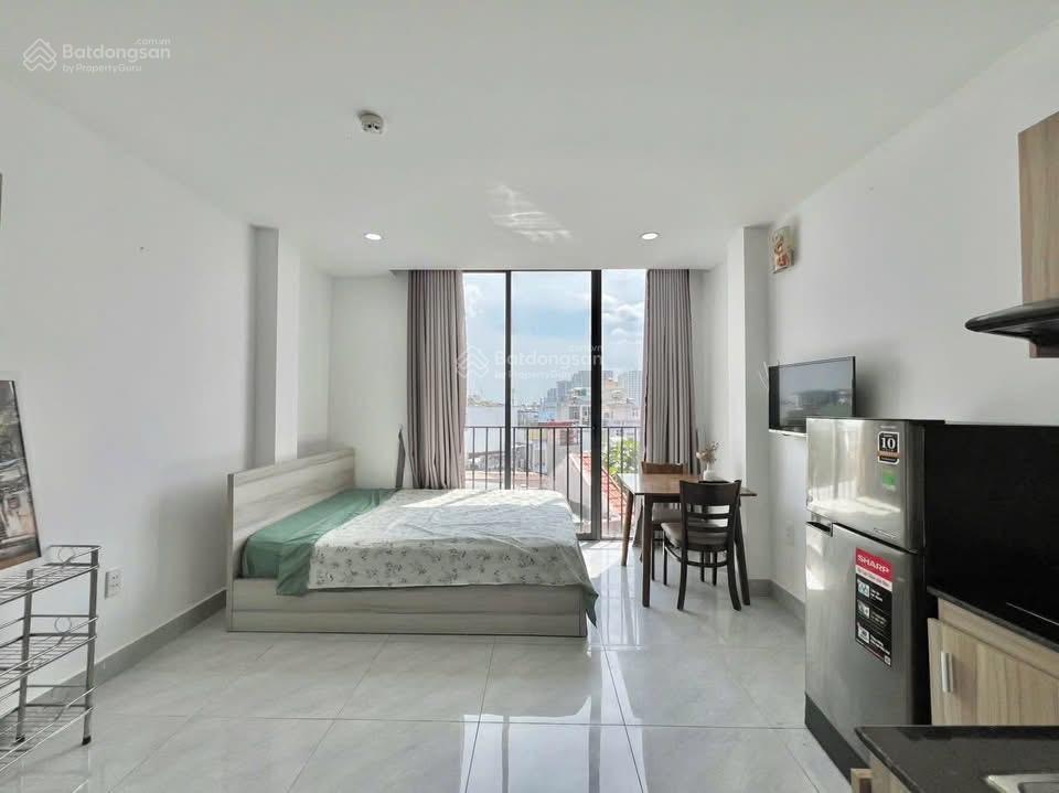 Căn hộ studio ban công thoáng  full nội thất  mới xây ngay công viên làng hoa  chợ hạnh đông
