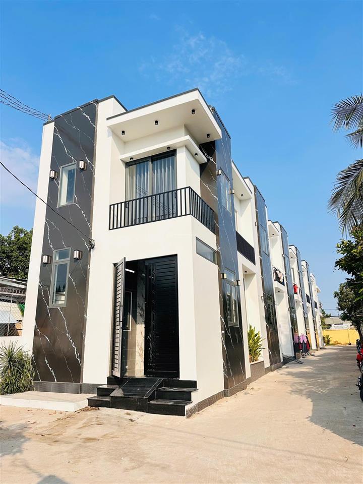 Nhà 1 trệt 1 lầu góc 2 mặt tiền thiết kế hiện đại, pháp lý hoàn công