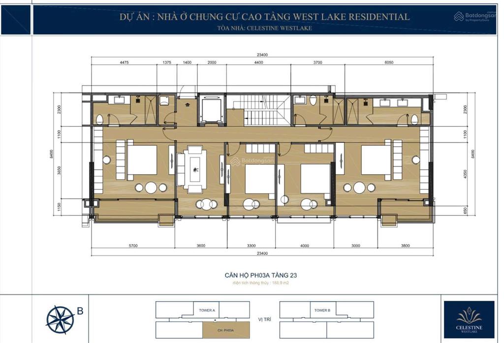 Penthouse 3 tầng  celestine westlake  sẵn 2 slot ô tô  trần 8,5m  view hồ tây  0363 985 ***