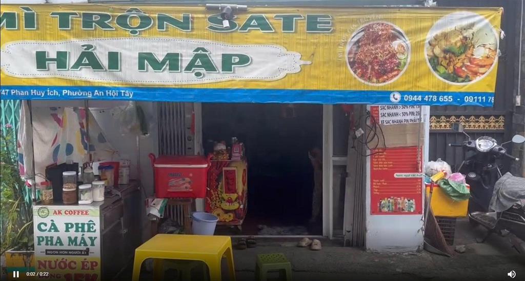 SANG NHƯỢNG QUÁN MÌ TRỘN KÈM TRẠM SẠC XE ĐIỆN – GIÁ TỐT Vị trí: Mặt tiền đường Phan Huy