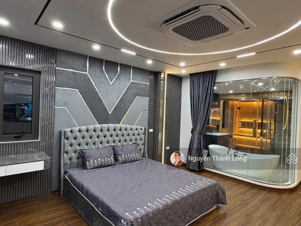 Siêu mẫu ngọc thụy, 2 mặt tiền, 7 tầng thang máy, nội thất cao cấp, vỉa hè, kinh doanh, công viên