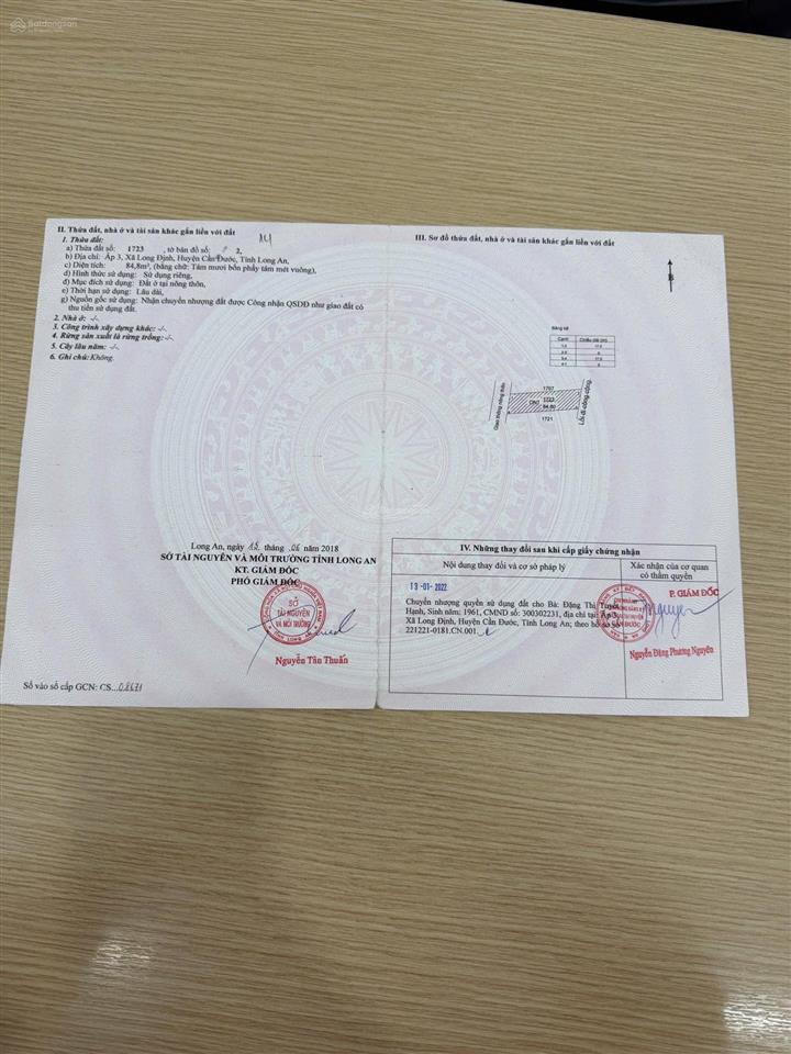 Bán đất khu dân cư phúc giang85m2 tại xã long định, 1,08 tỷ, hai mặt tiền đẹp, giá cực chất