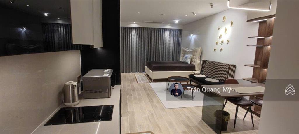 Studio cho thuê nội thất đầy đủ tại crest, chỉ xách vali vào ở, giá 35tr/tháng