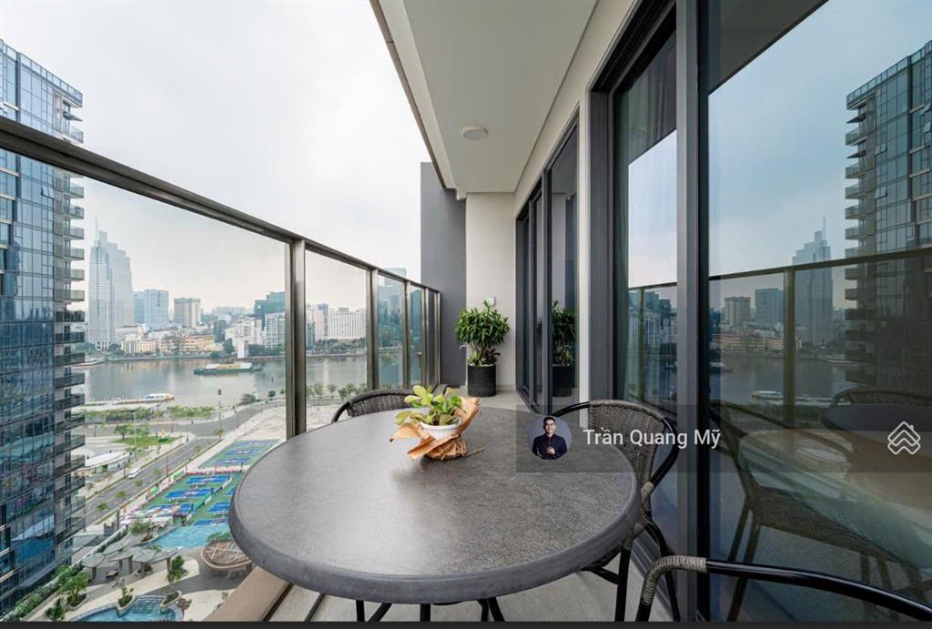 Cho thuê căn hộ góc, nội thất đầy đủ view sông và quận 1 giá 58tr/tháng